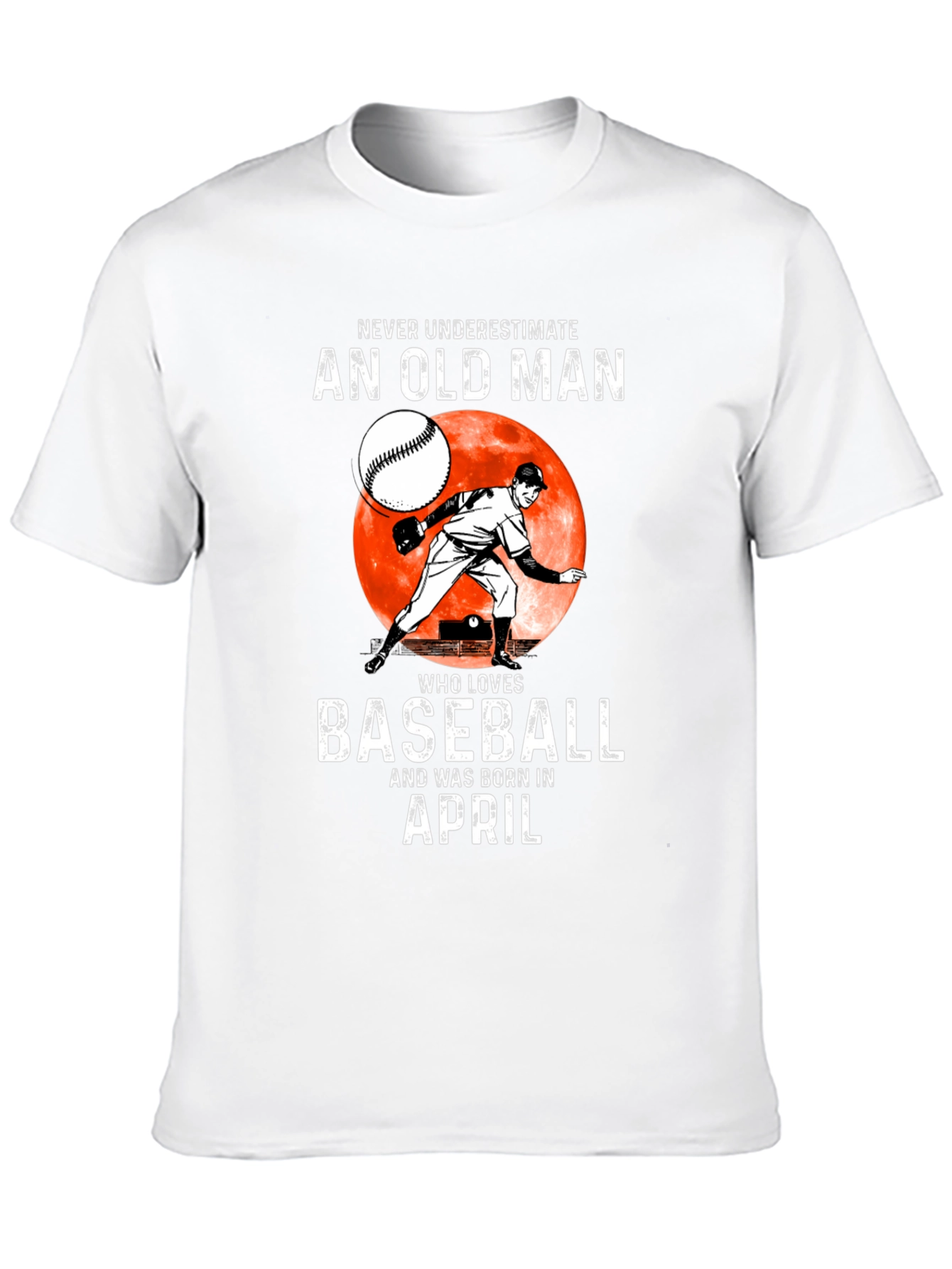 Baseball Lover April Birthday T-Shirt