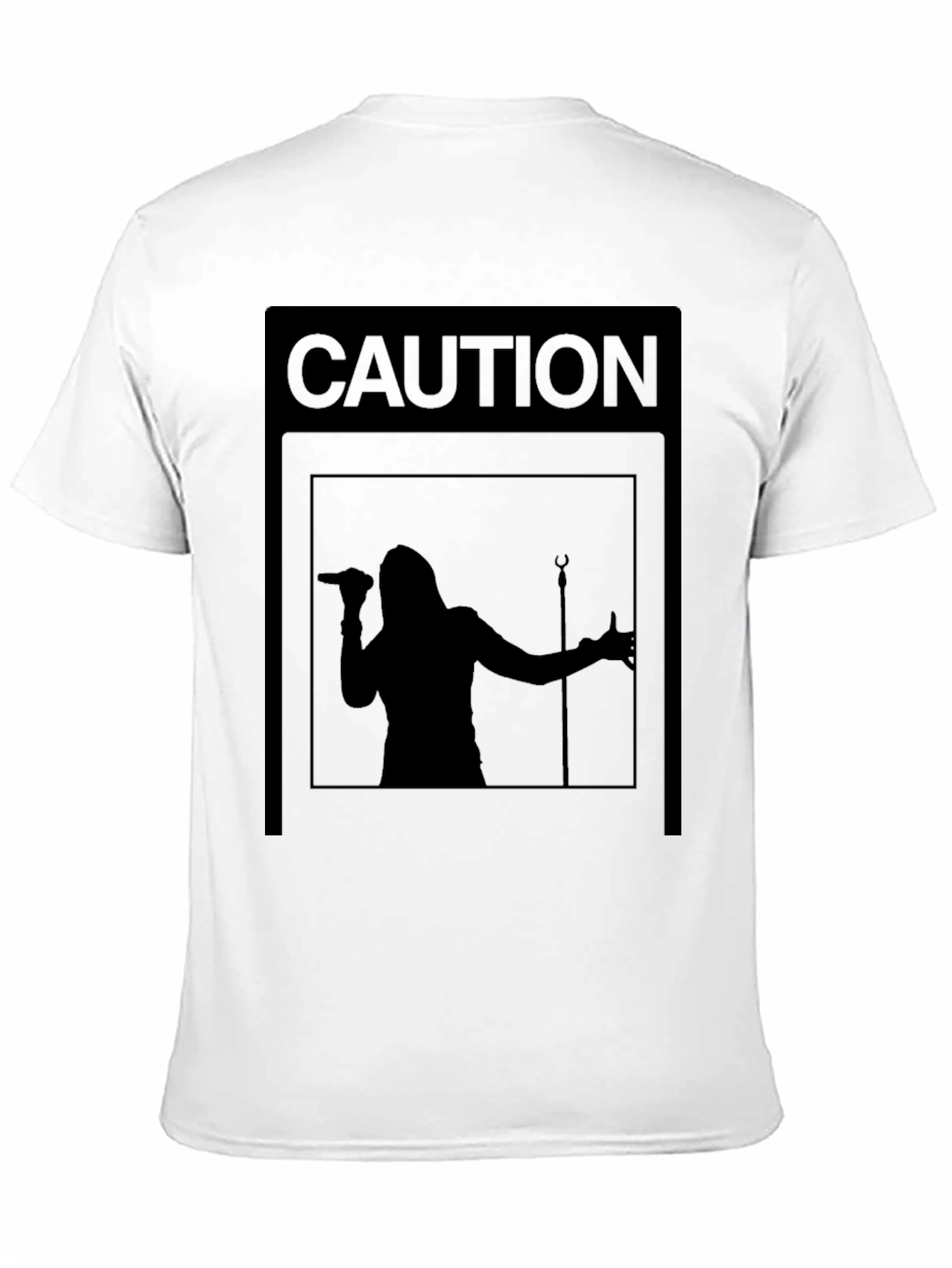 Caution Singer Graphic T-Shirt - Black
