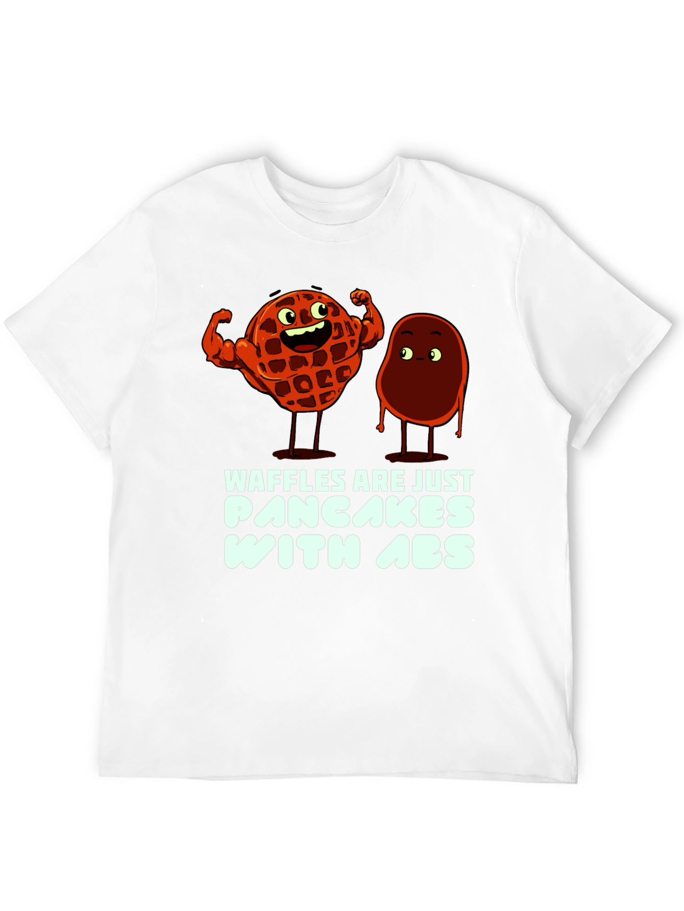 Waffle Pancakes with Abs Graphic T-Shirt