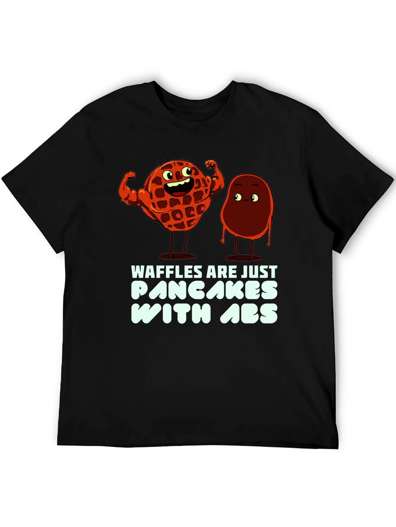 Waffle Pancakes with Abs Graphic T-Shirt