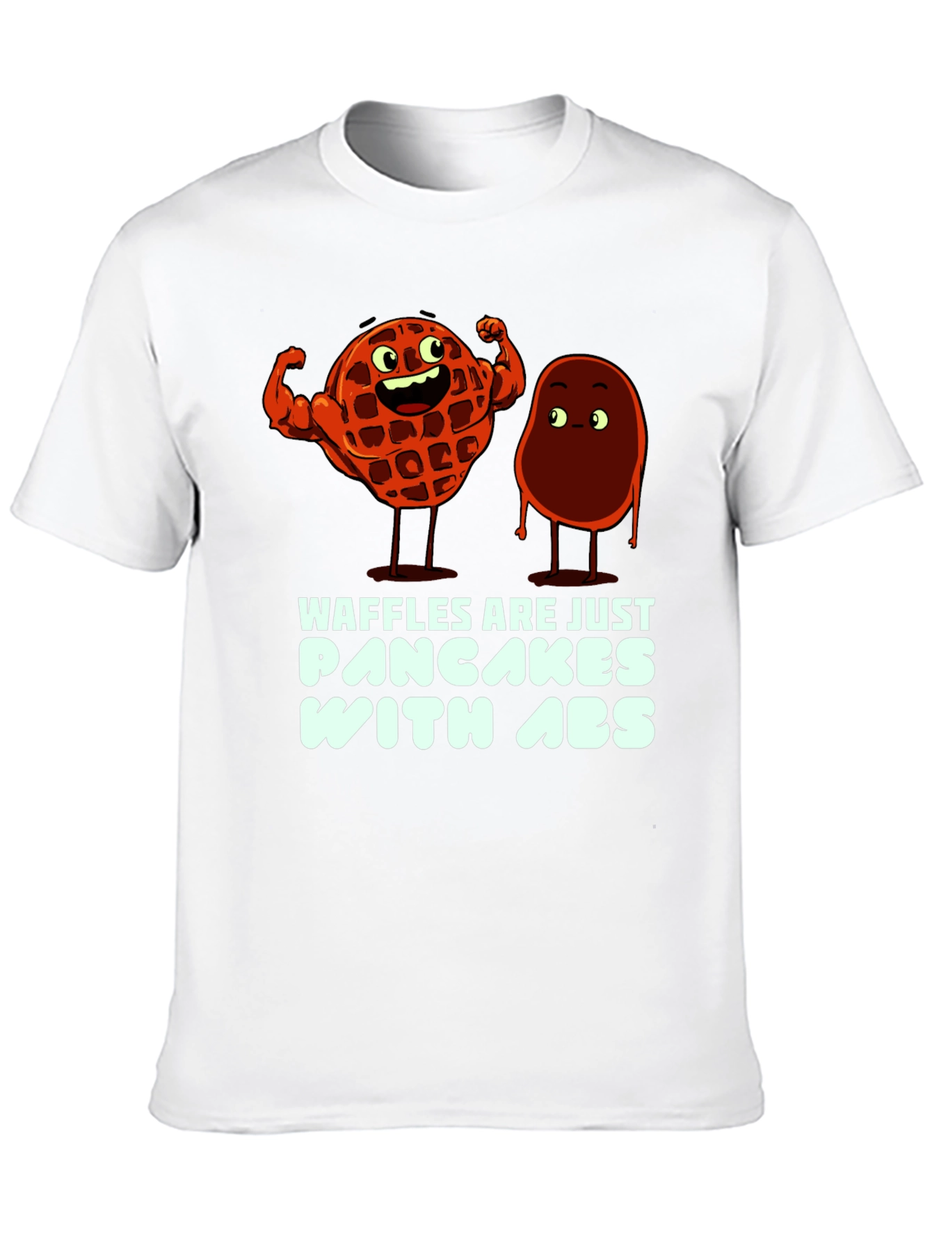 Waffle Pancakes with Abs Graphic T-Shirt