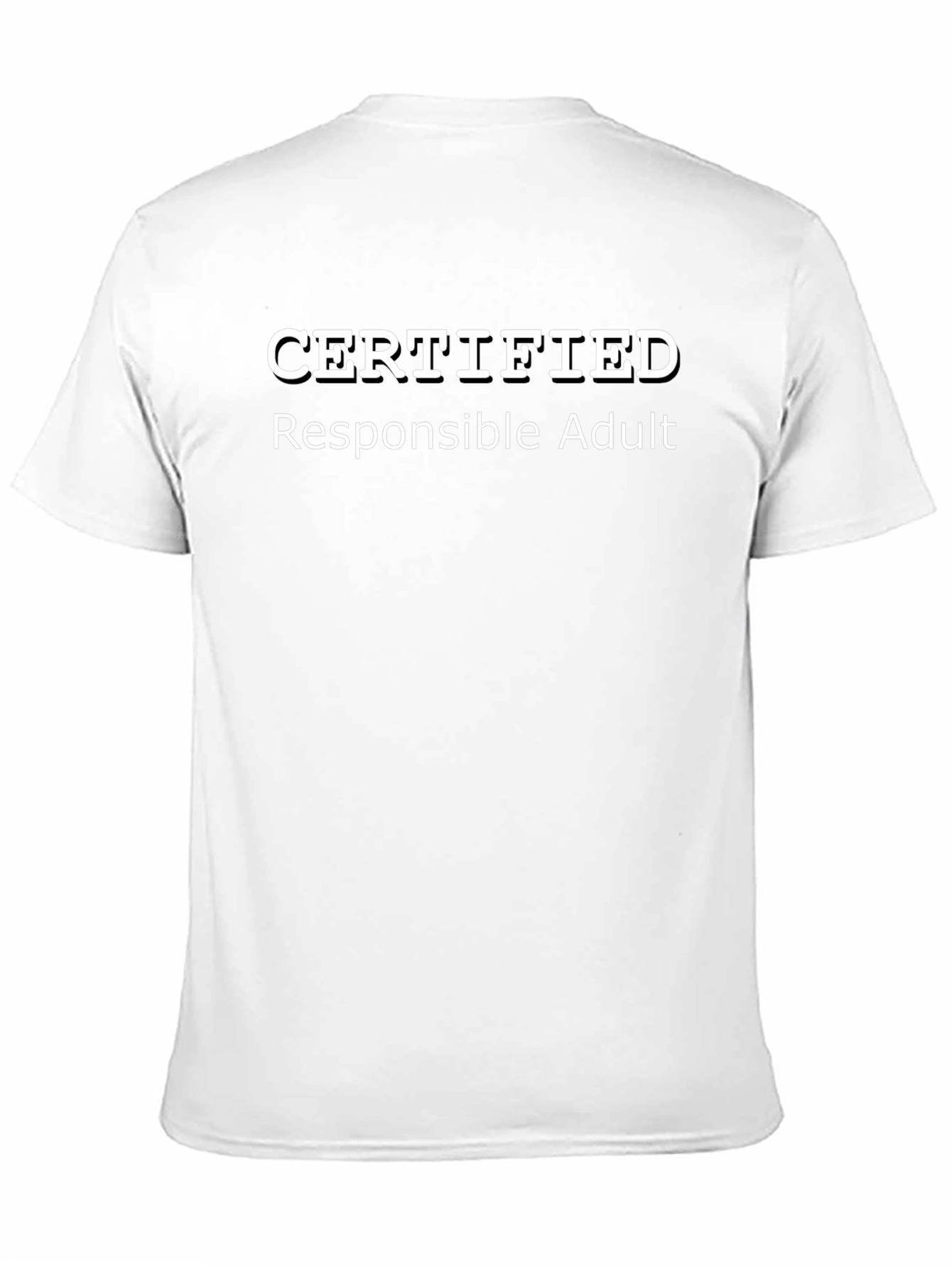 Certified Responsible Adult Graphic Tee - Black Cotton