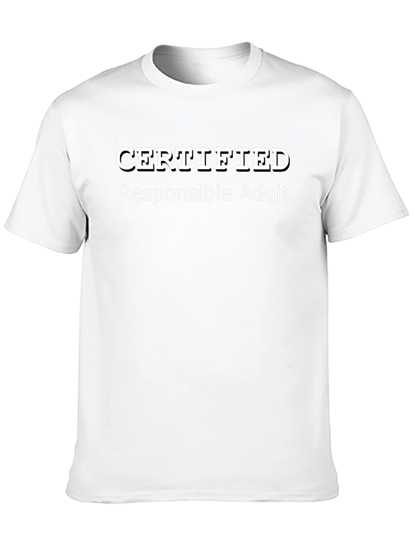 Certified Responsible Adult Graphic Tee - Black Cotton