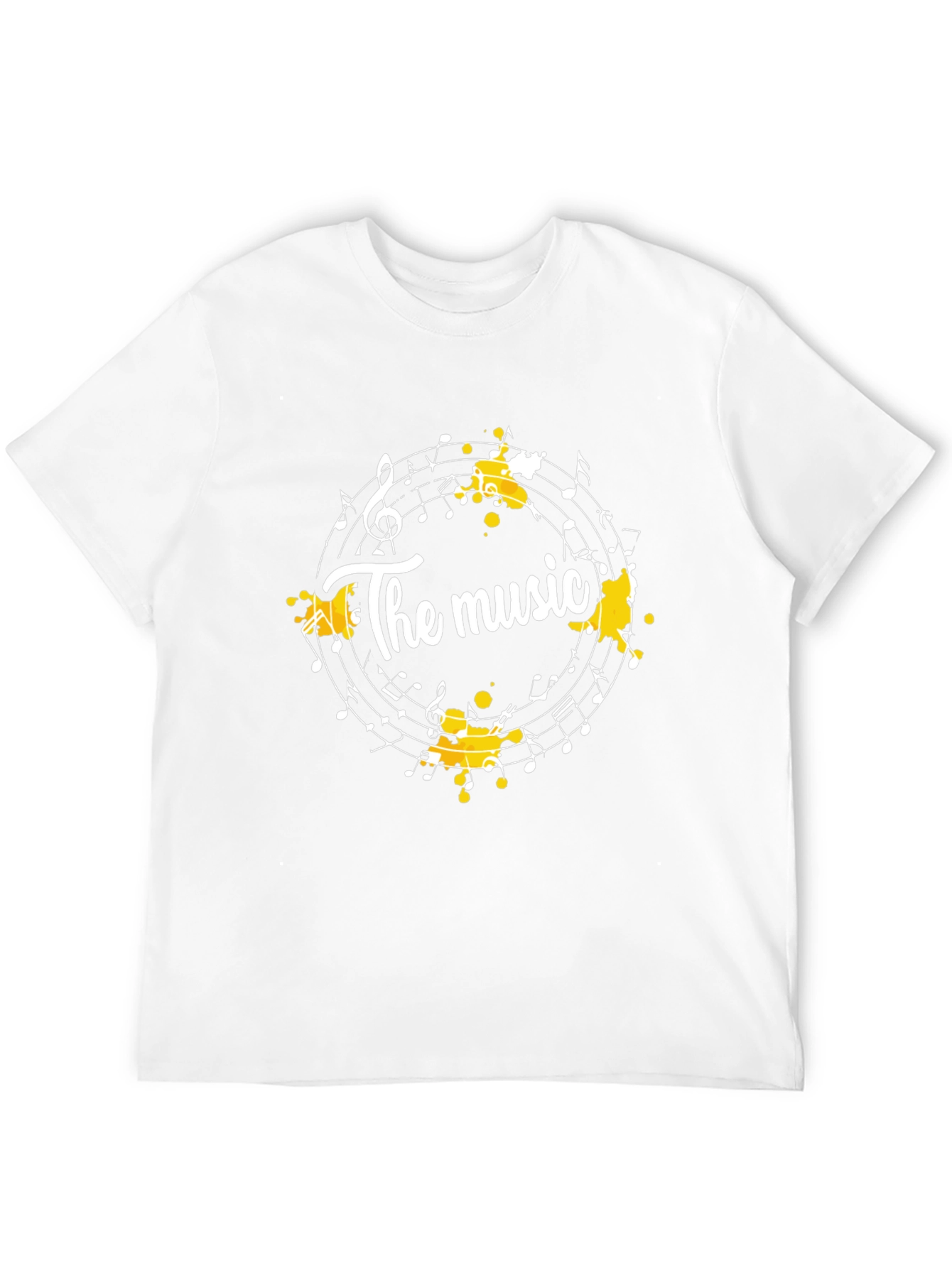 The Music Notes T-Shirt - Black Cotton Tee