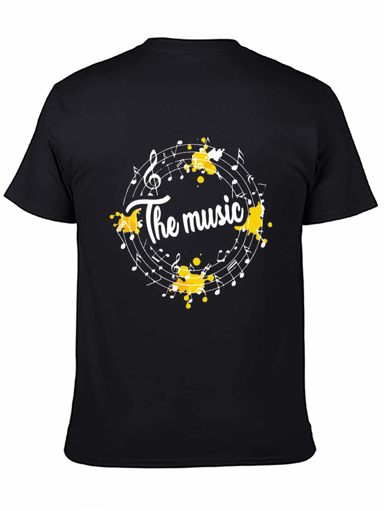 The Music Notes T-Shirt - Black Cotton Tee