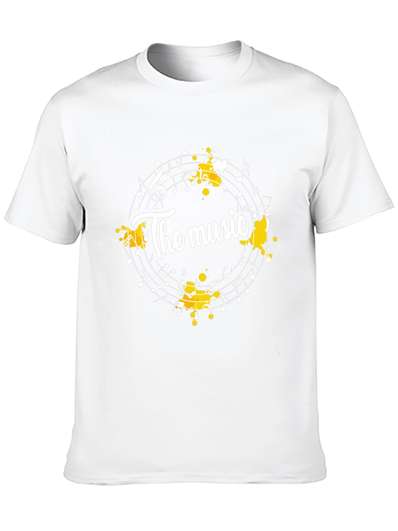 The Music Notes T-Shirt - Black Cotton Tee
