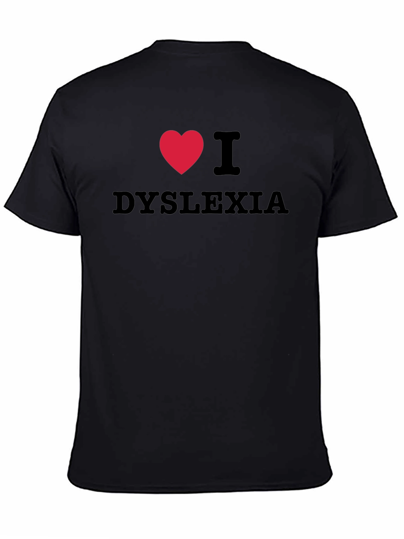 I Heart Dyslexia Black T-Shirt