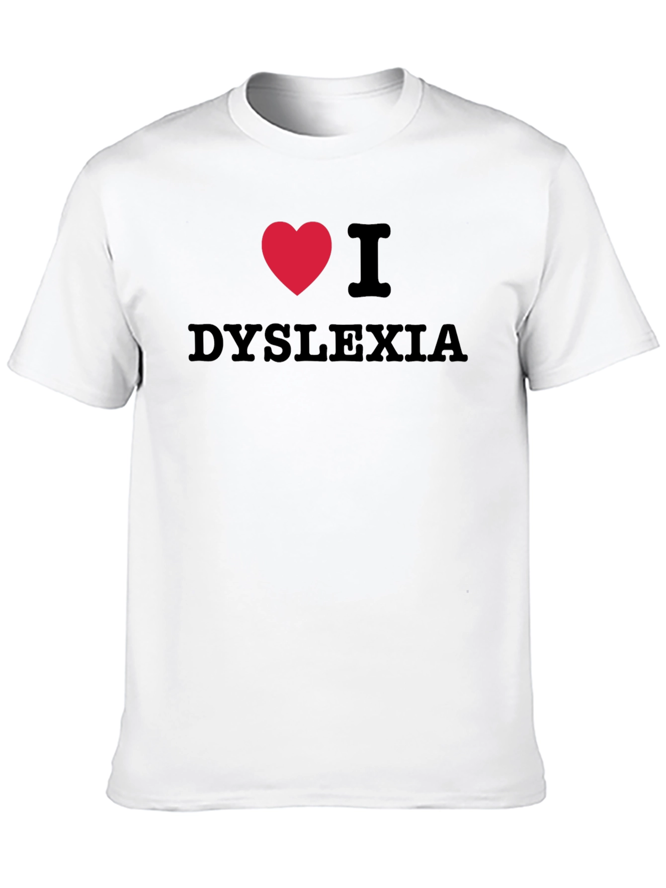 I Heart Dyslexia Black T-Shirt