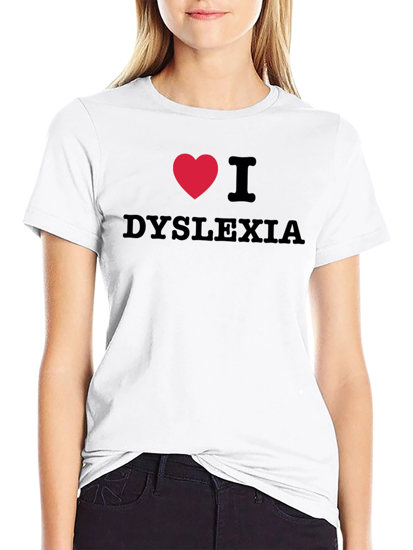 I Heart Dyslexia Black T-Shirt