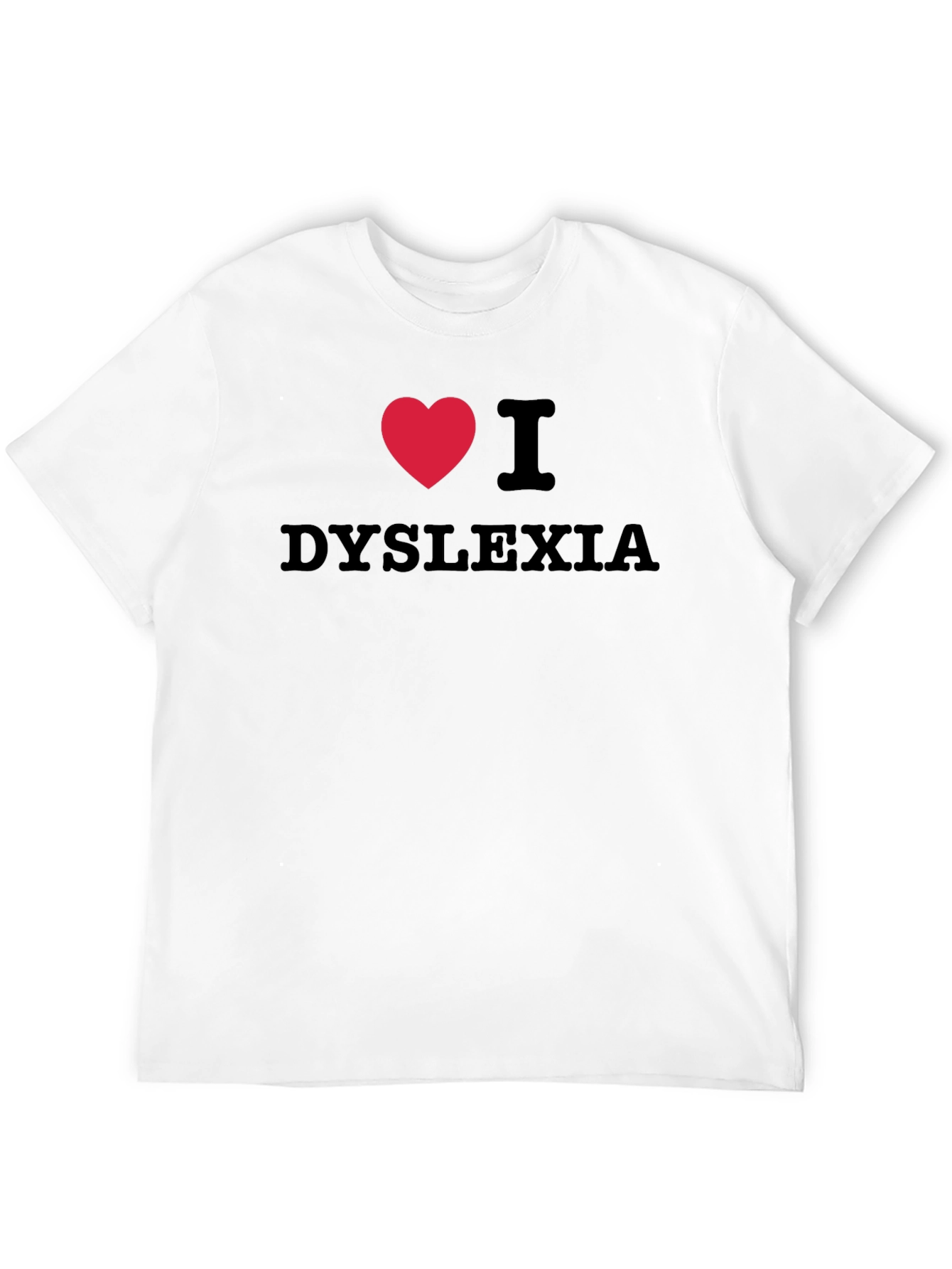 I Heart Dyslexia Black T-Shirt