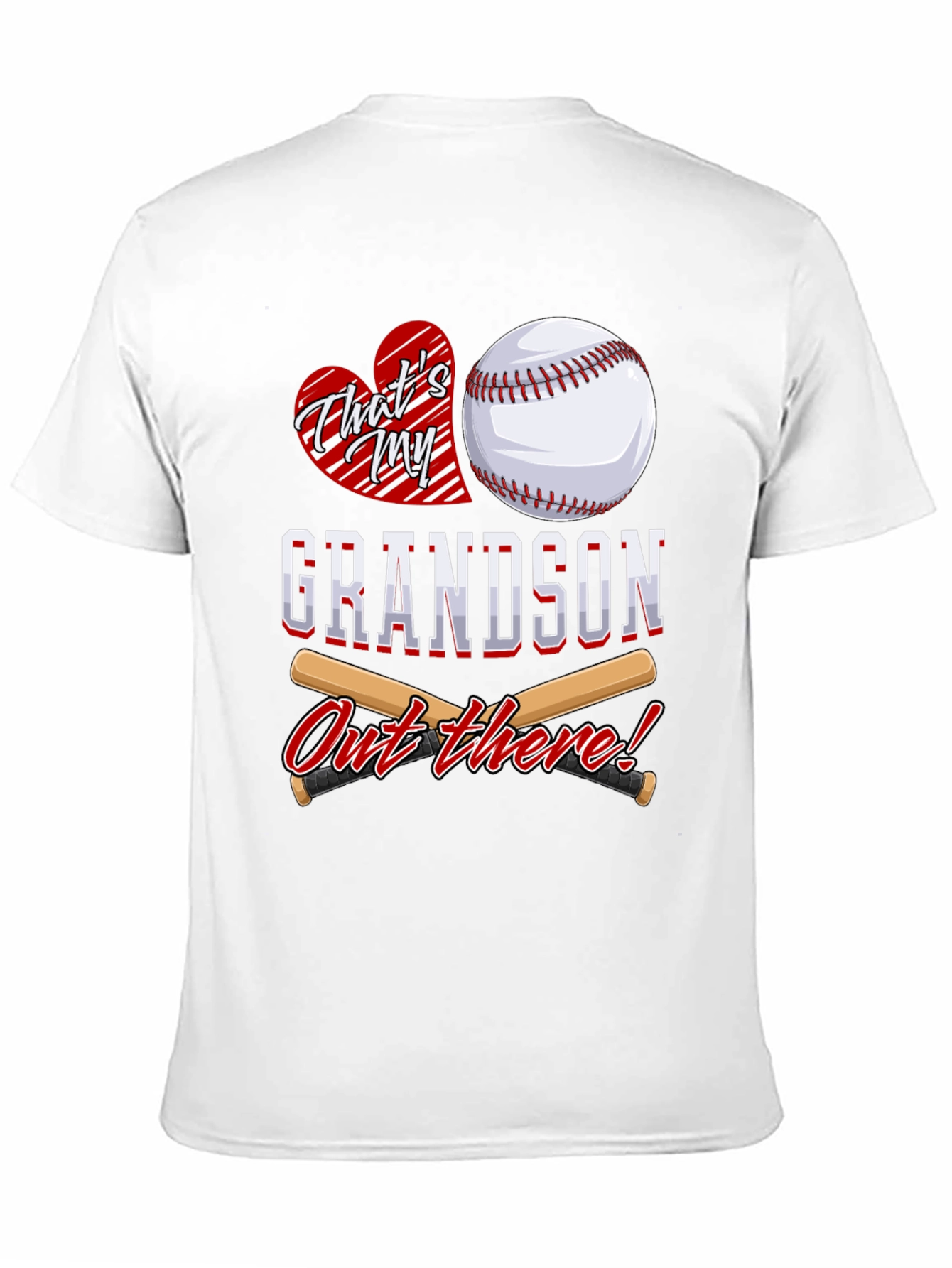 Grandson Baseball T-Shirt Grandparent Pride Tee