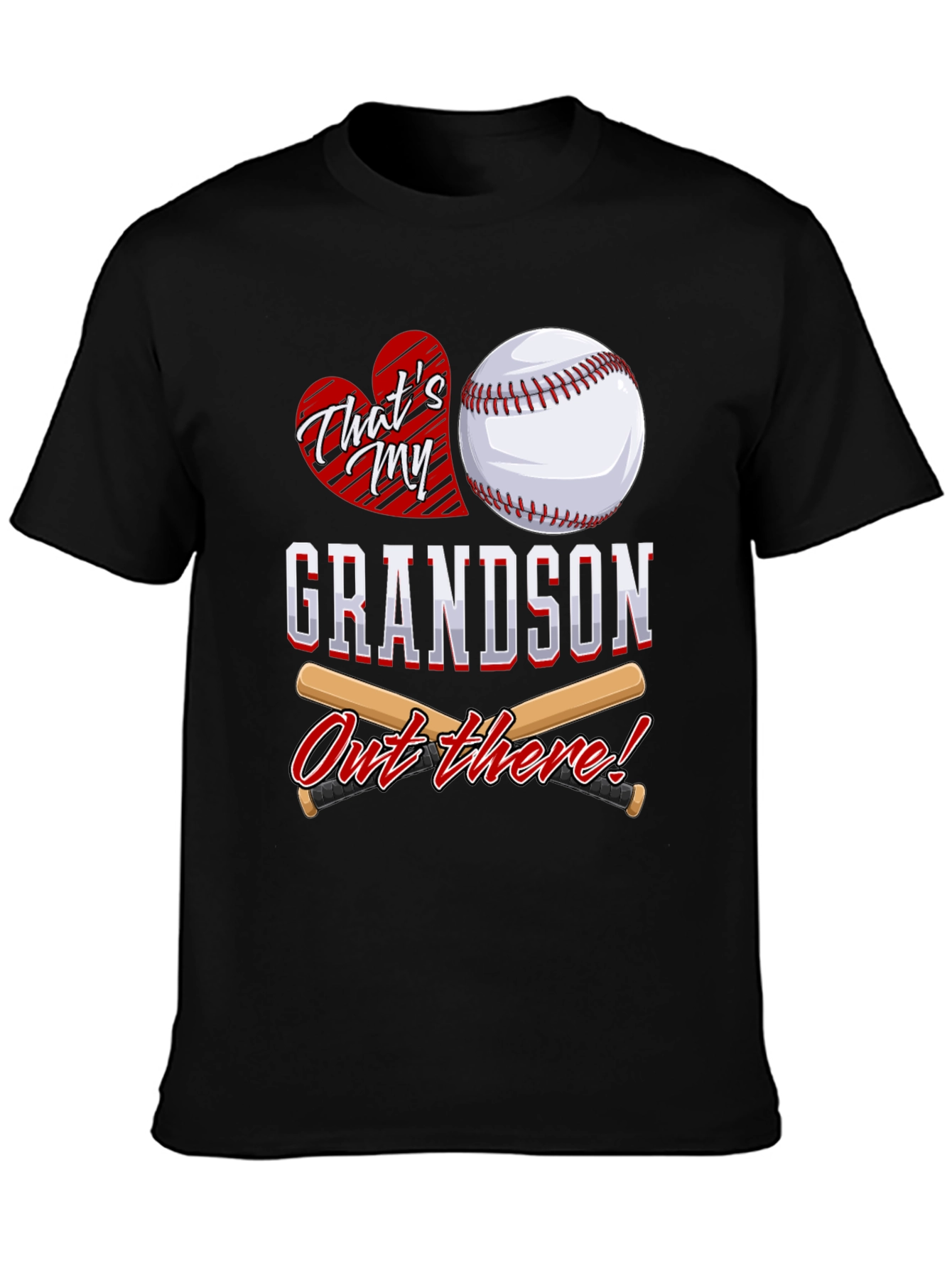 Grandson Baseball T-Shirt Grandparent Pride Tee