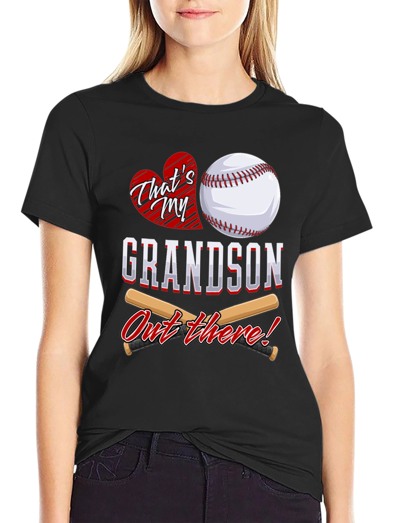 Grandson Baseball T-Shirt Grandparent Pride Tee