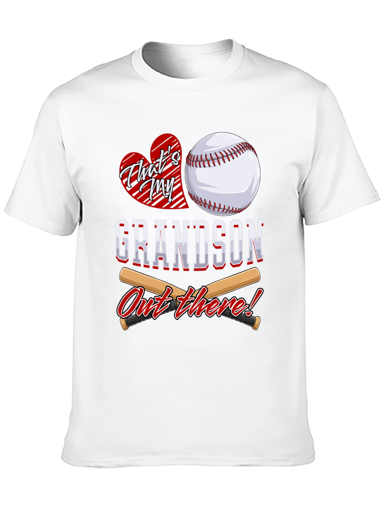 Grandson Baseball T-Shirt Grandparent Pride Tee