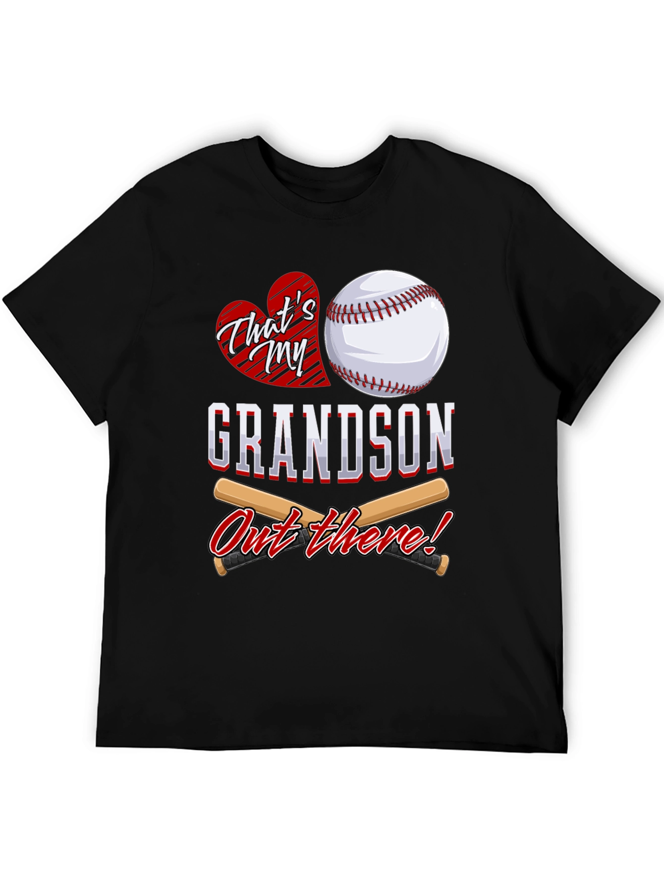 Grandson Baseball T-Shirt Grandparent Pride Tee