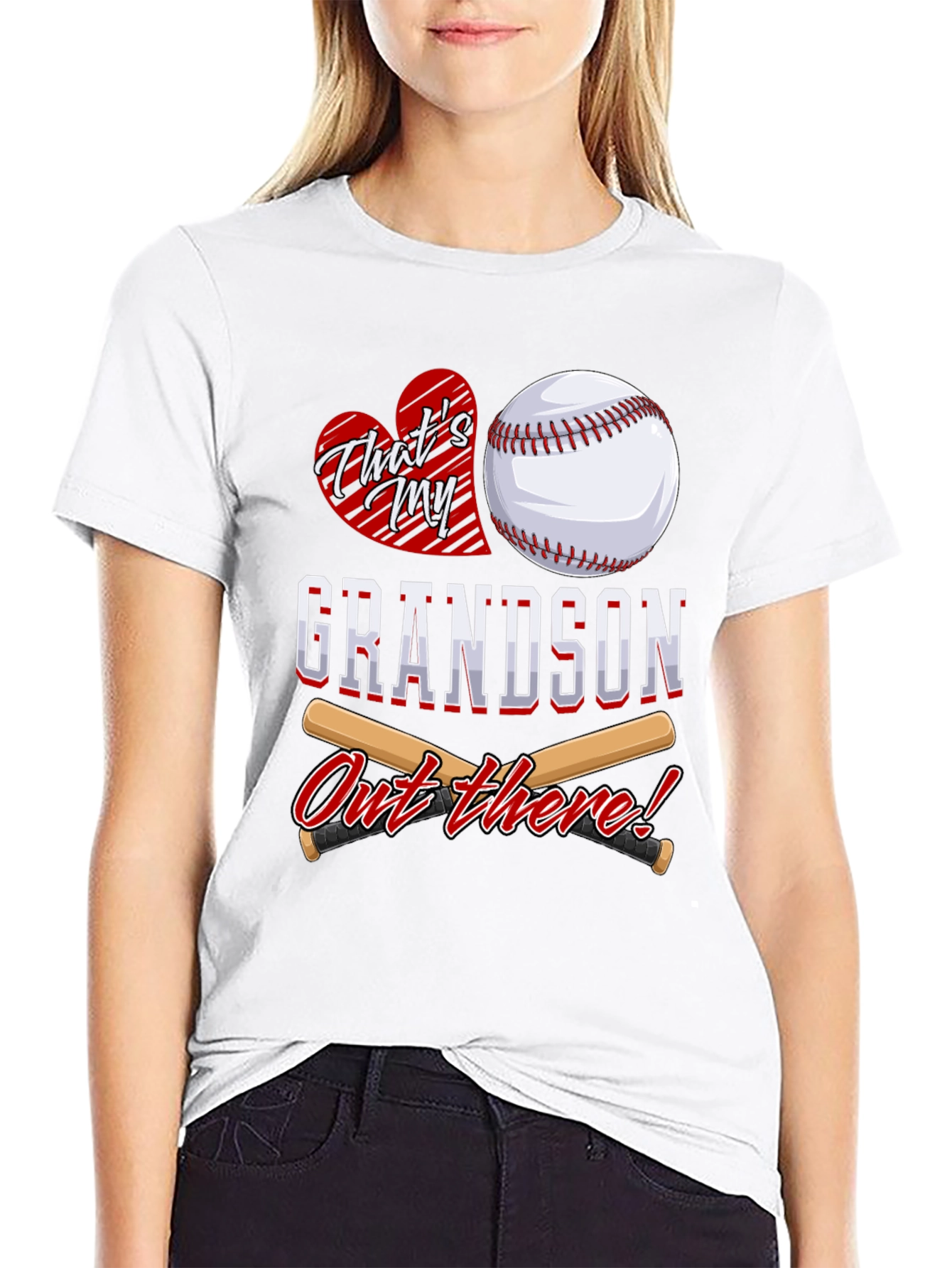 Grandson Baseball T-Shirt Grandparent Pride Tee