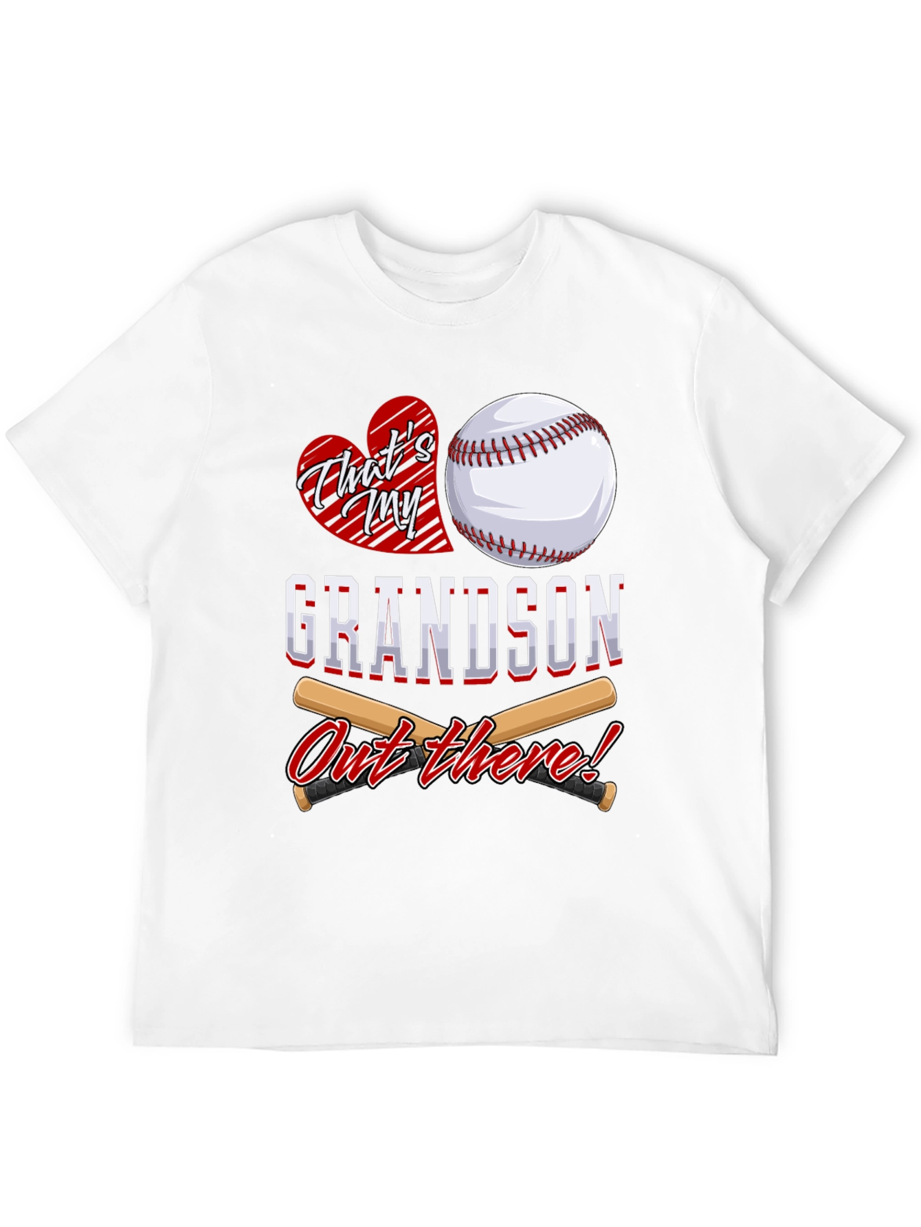 Grandson Baseball T-Shirt Grandparent Pride Tee