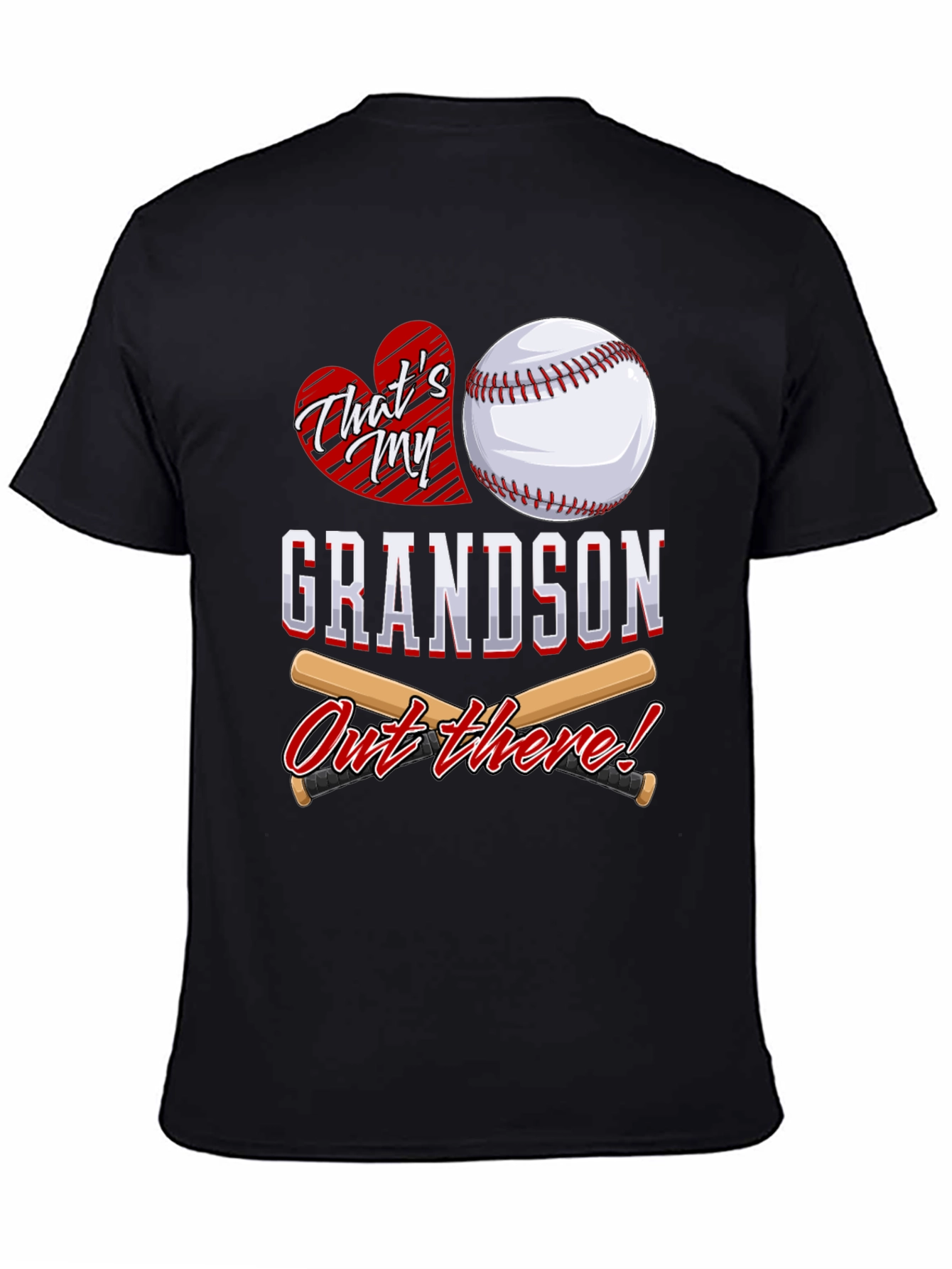 Grandson Baseball T-Shirt Grandparent Pride Tee