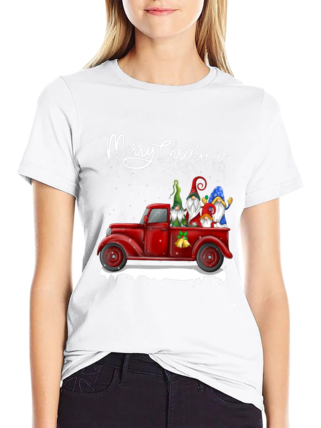 Merry Christmas Gnome Truck T-Shirt