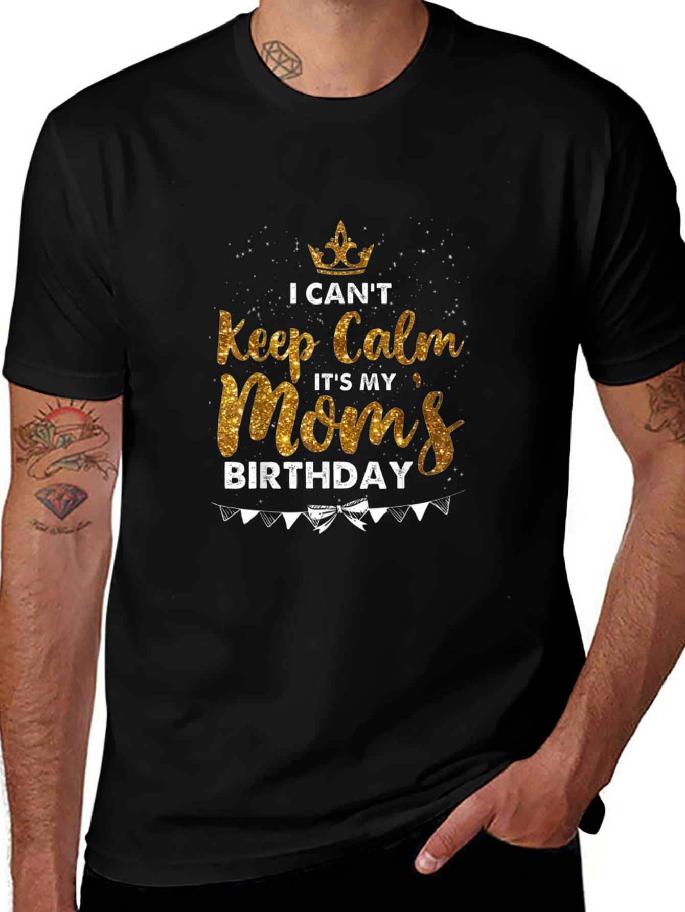 Moms Birthday T-Shirt - Keep Calm Celebration Tee