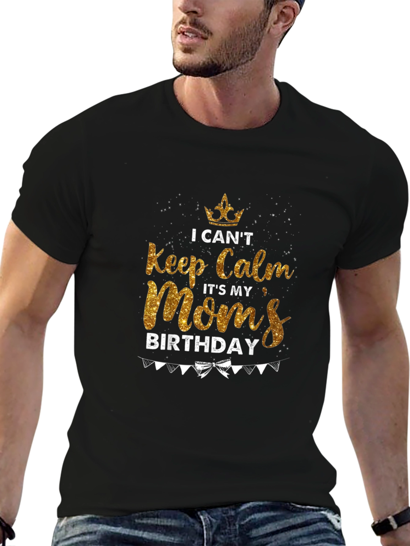 Moms Birthday T-Shirt - Keep Calm Celebration Tee