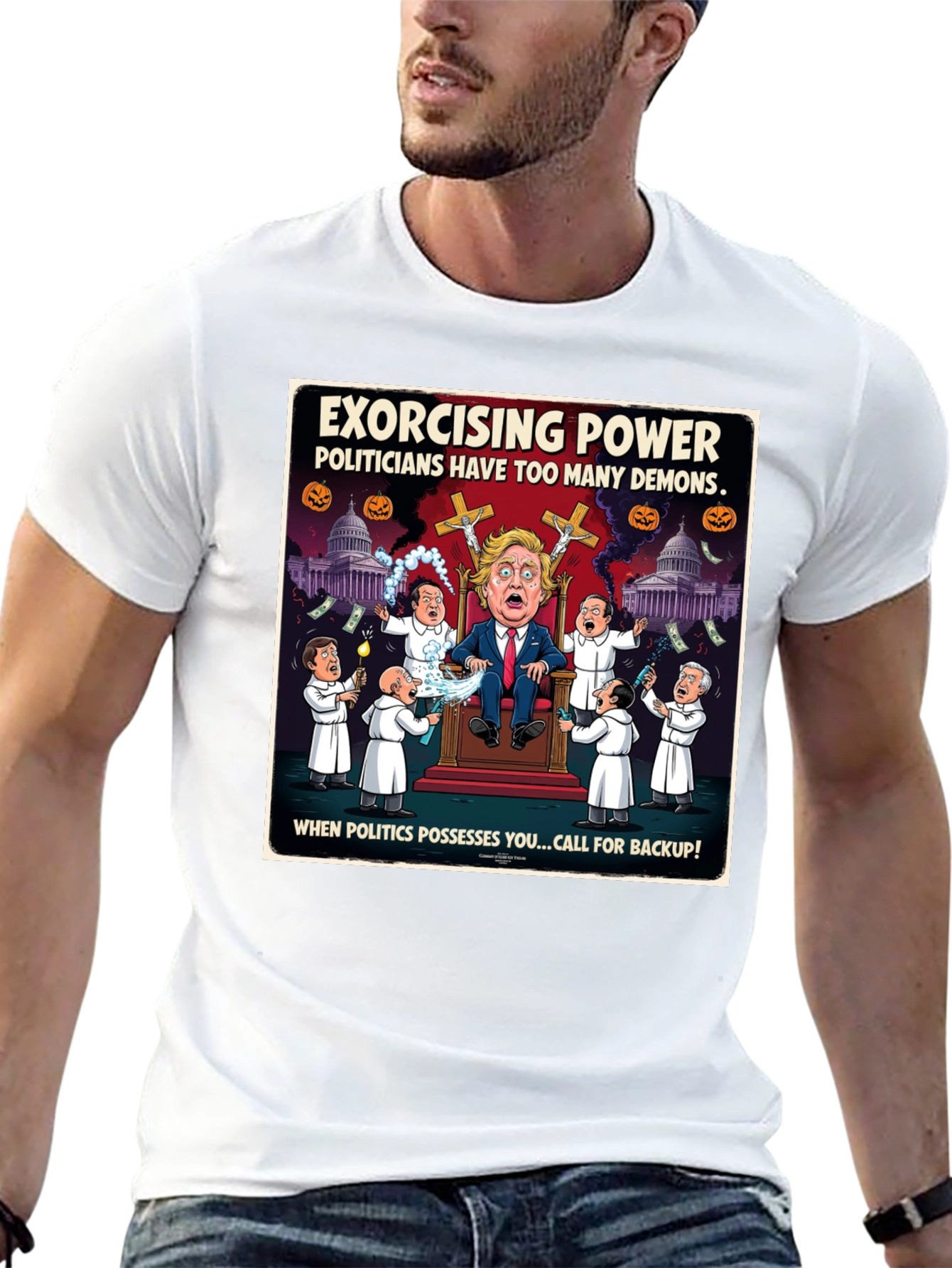 Exorcising Power Graphic T-Shirt