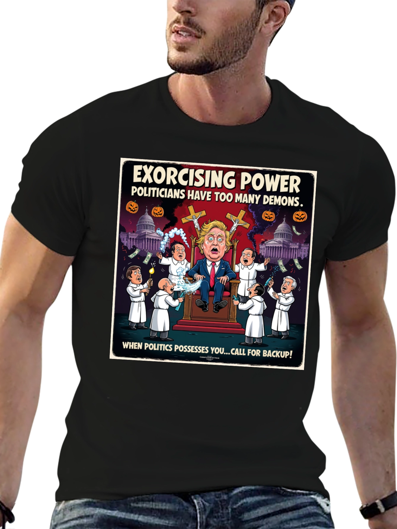 Exorcising Power Graphic T-Shirt