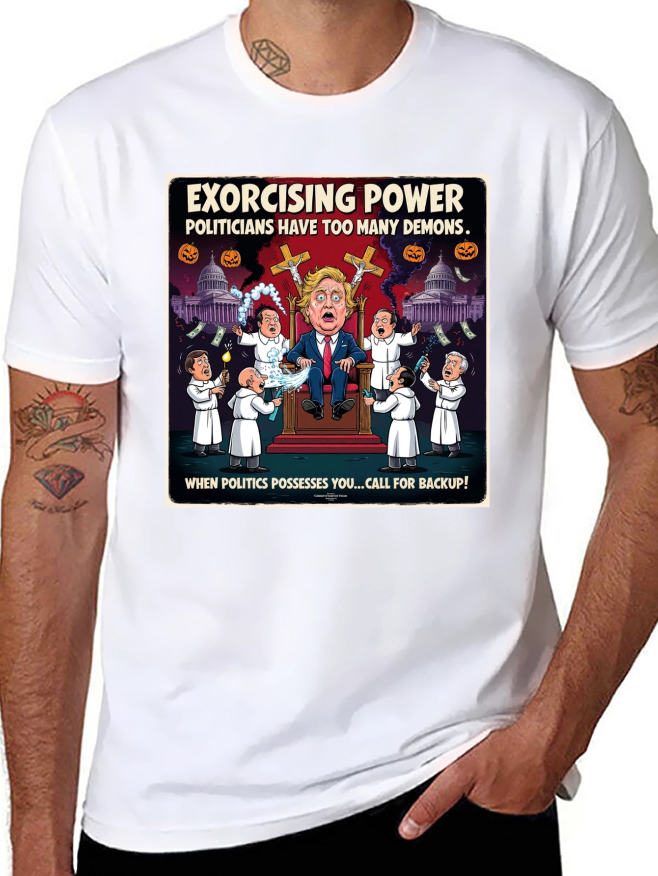 Exorcising Power Graphic T-Shirt