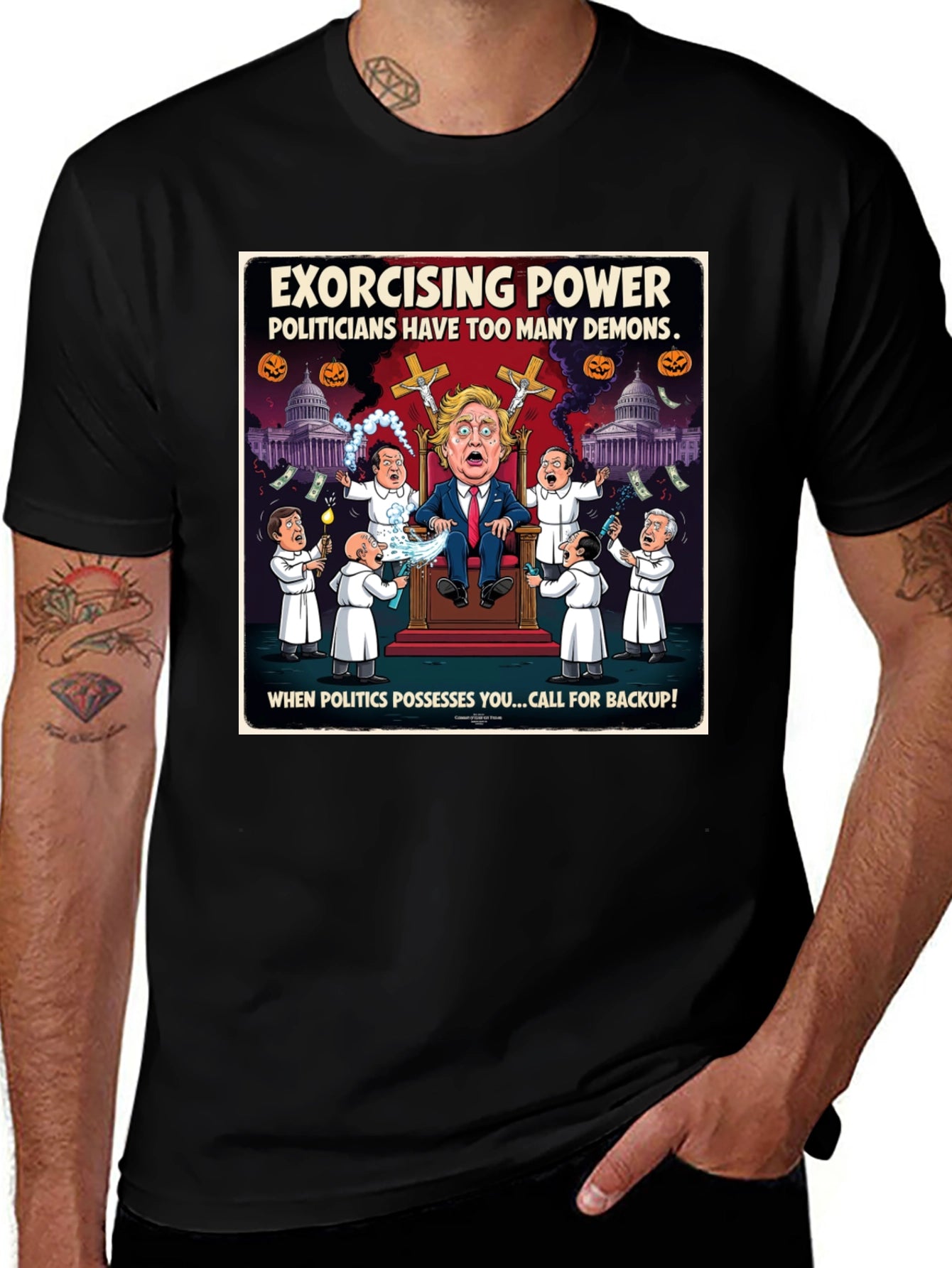 Exorcising Power Graphic T-Shirt