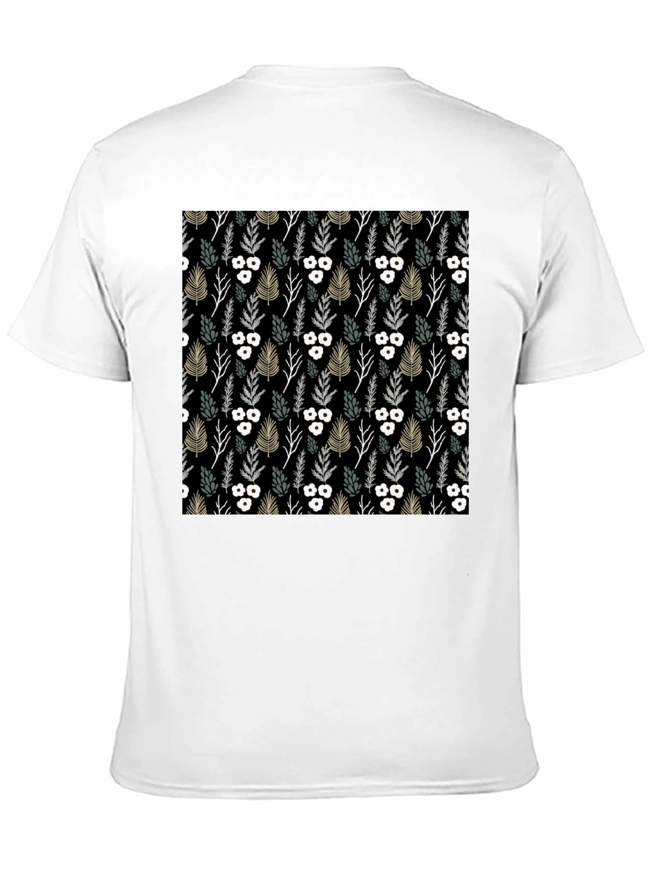 Stylish Floral Print Black T-Shirt