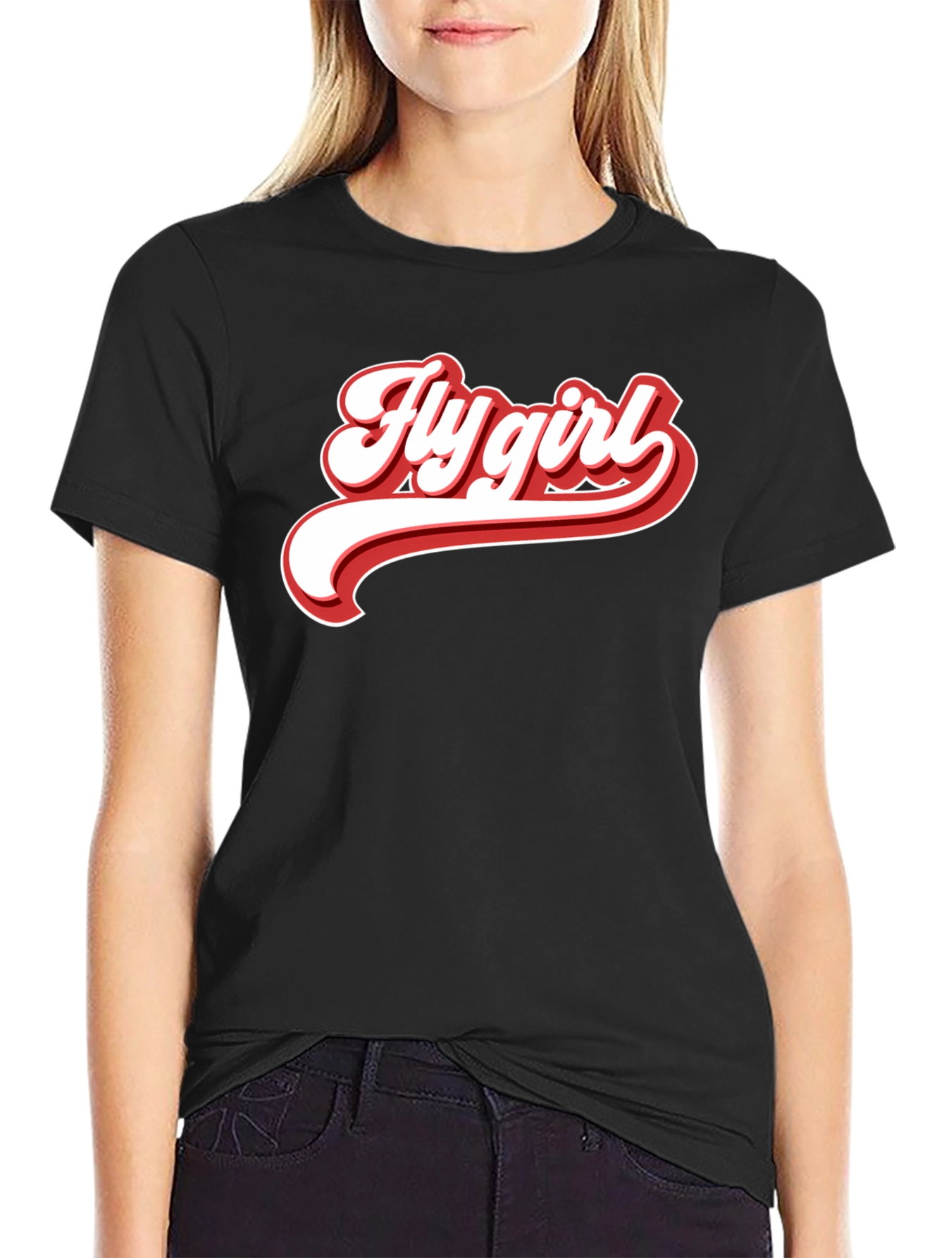 Fly Girl Graphic Tee - Retro Style