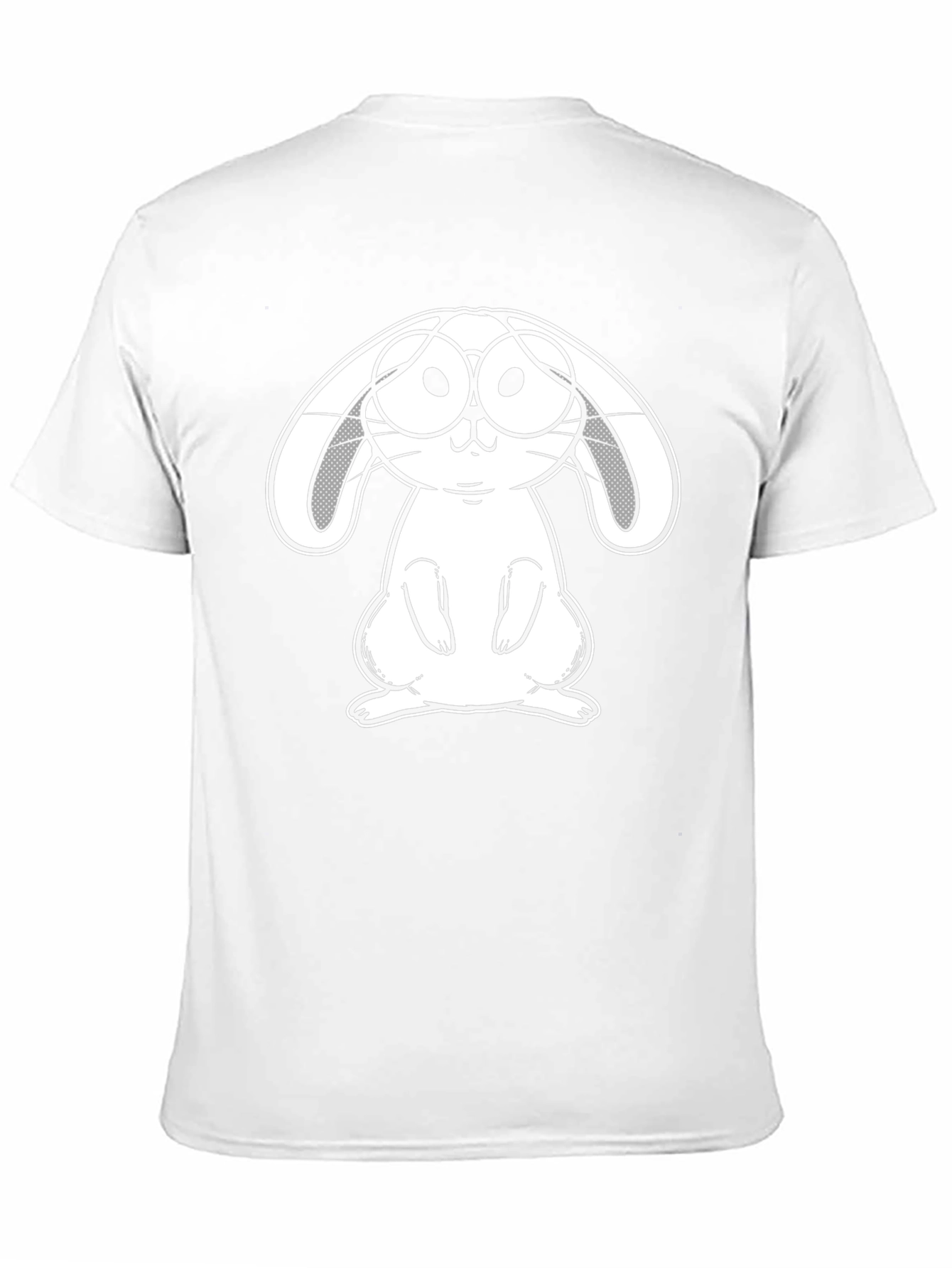 Bunny With Glasses Graphic Tee - Black