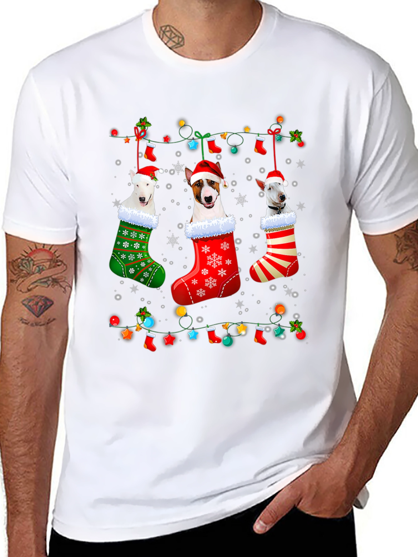 Christmas Dog Stocking T-Shirt