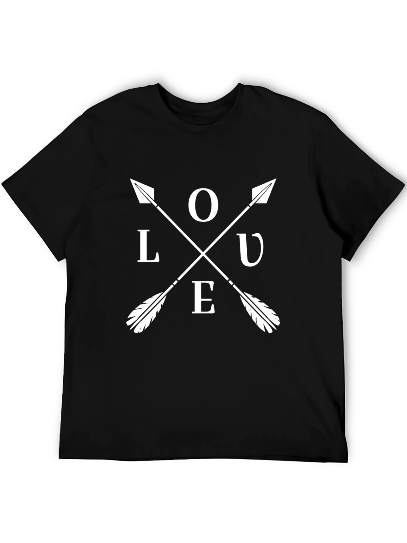 Love Arrow Graphic T-Shirt - Black Casual