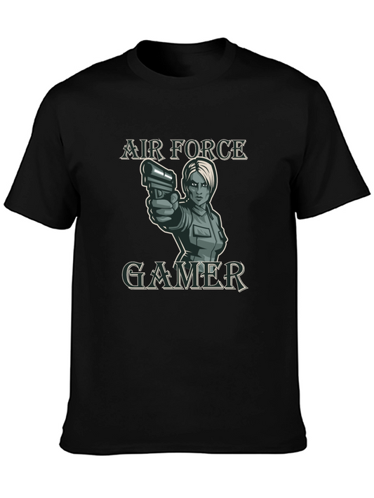 Air Force Gamer Black T-Shirt - Military Gaming Apparel