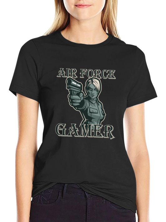 Air Force Gamer Black T-Shirt - Military Gaming Apparel