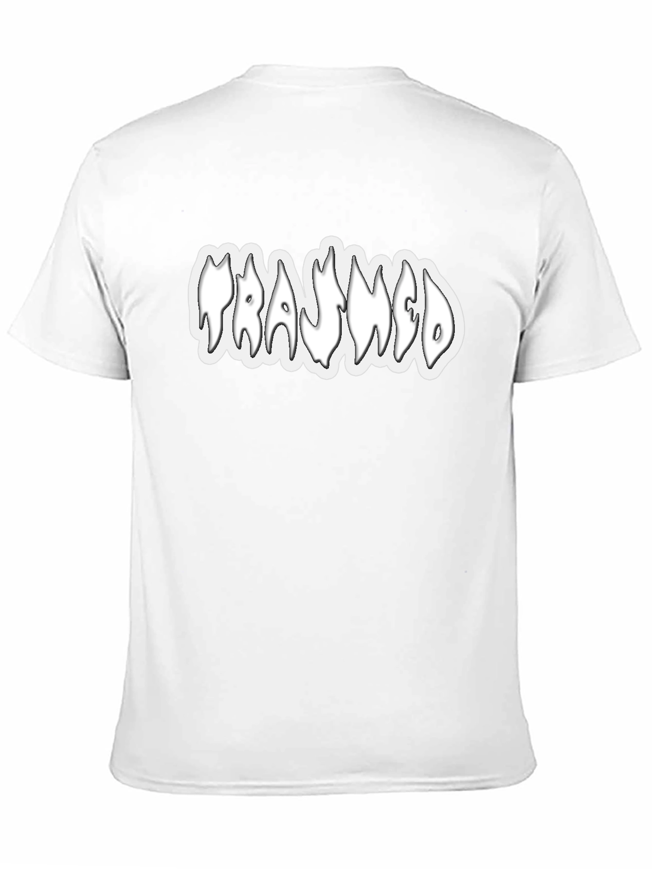Trashed Black Tee - Graphic Print