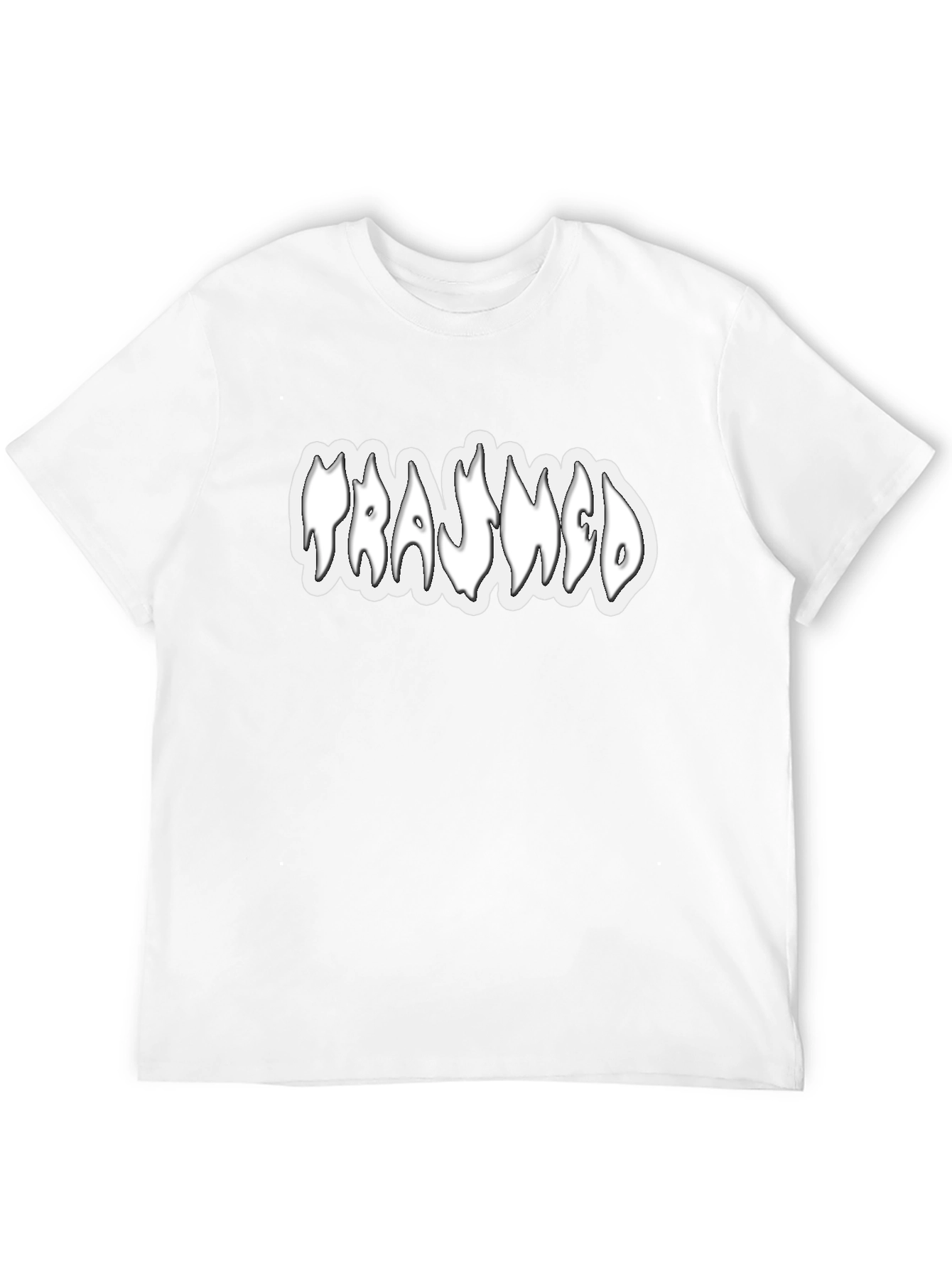 Trashed Black Tee - Graphic Print
