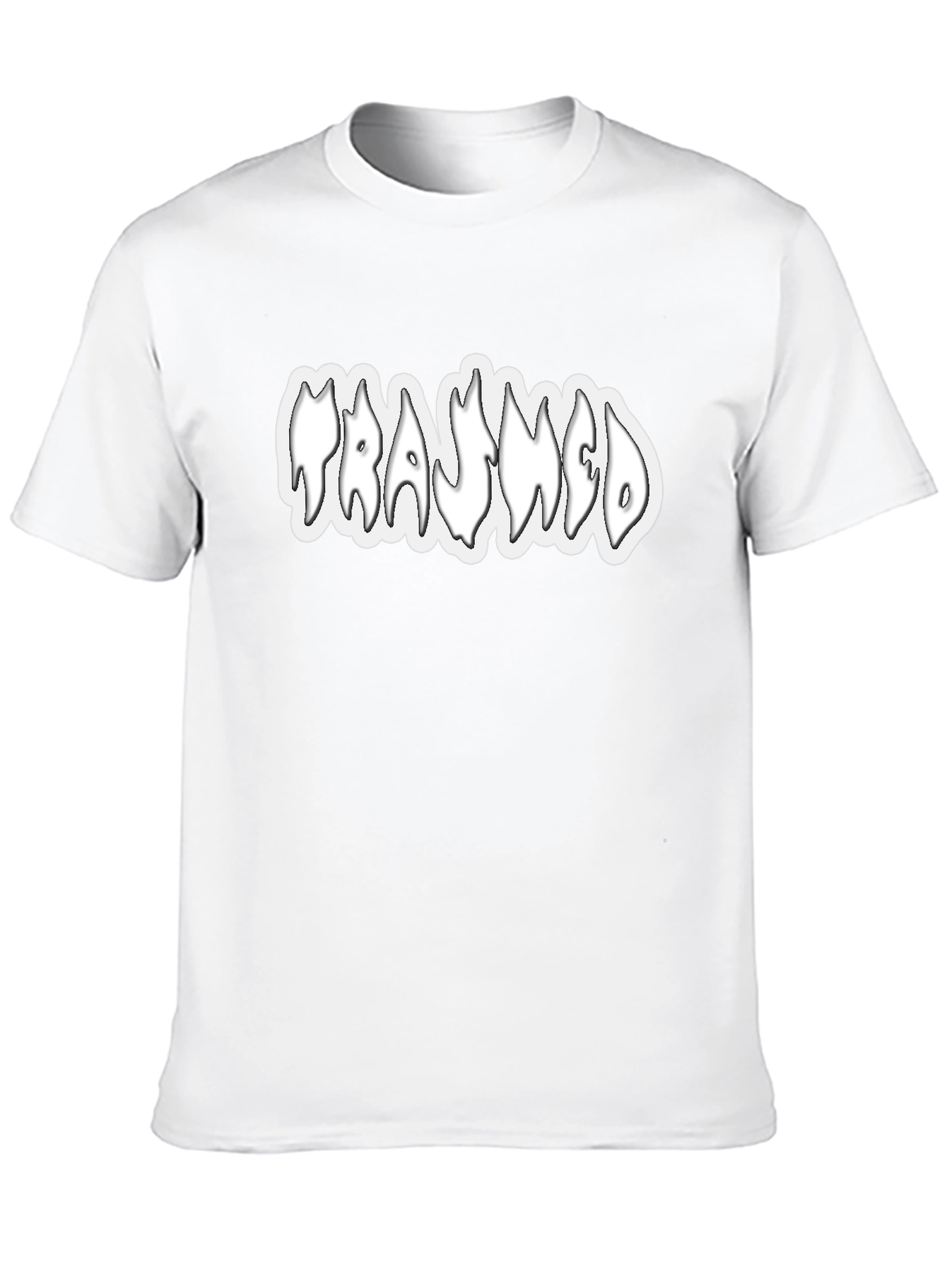Trashed Black Tee - Graphic Print