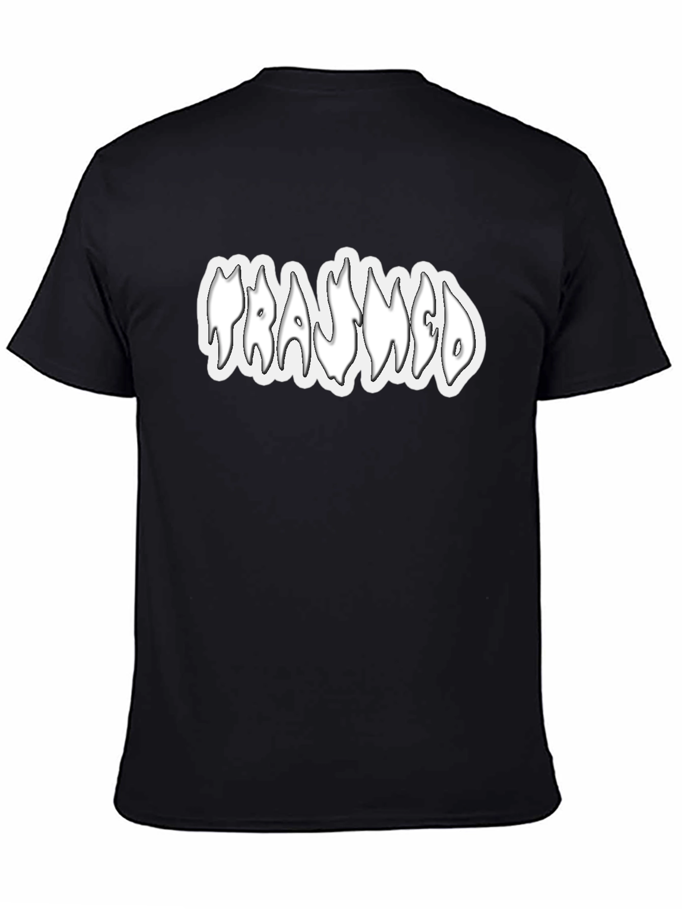 Trashed Black Tee - Graphic Print