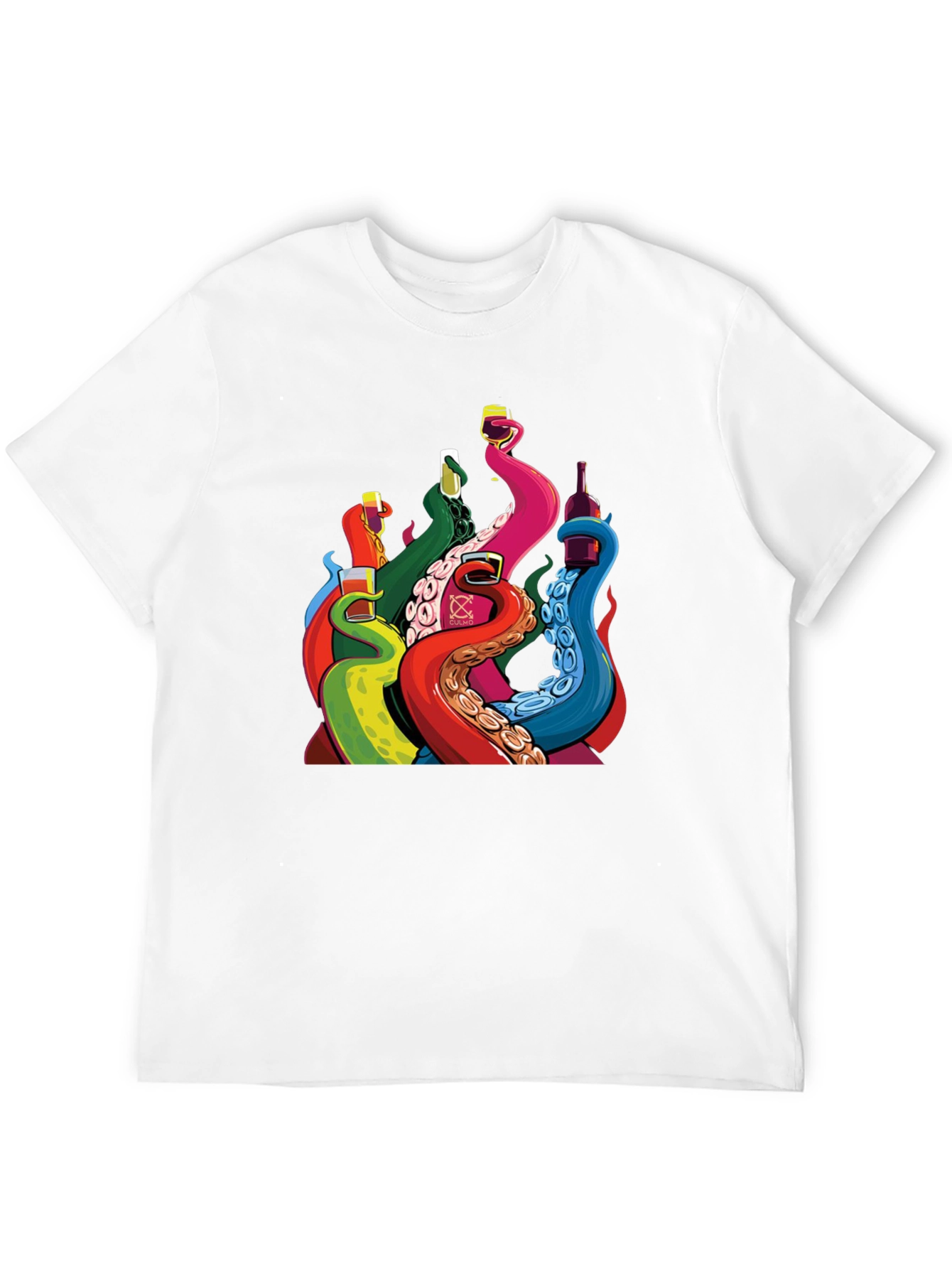 Octopus Tentacle Drink Black T-Shirt