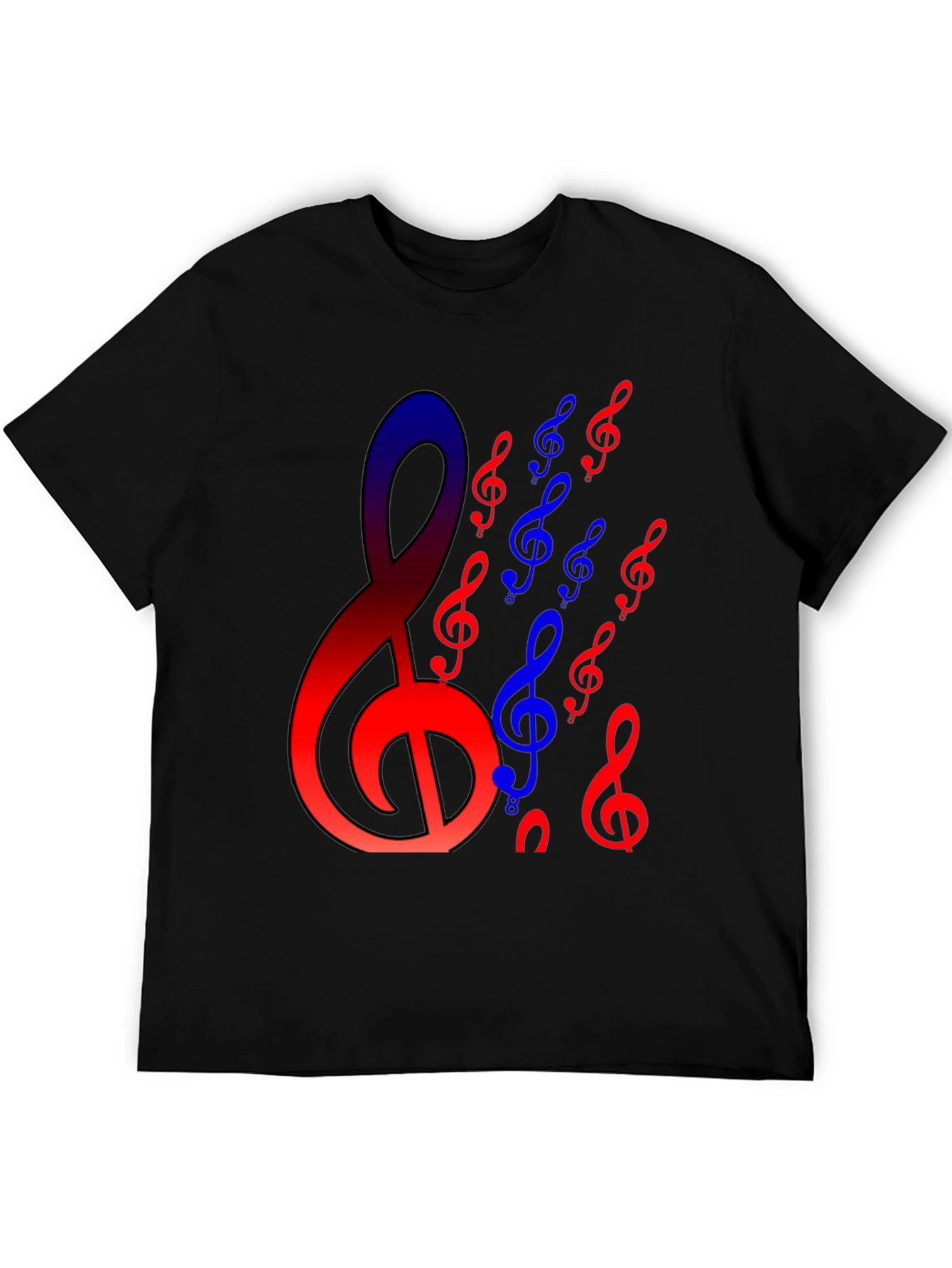 Musical Clef Graphic Tee - Black