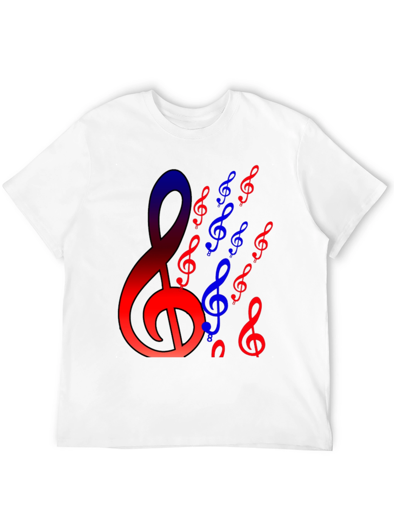 Musical Clef Graphic Tee - Black