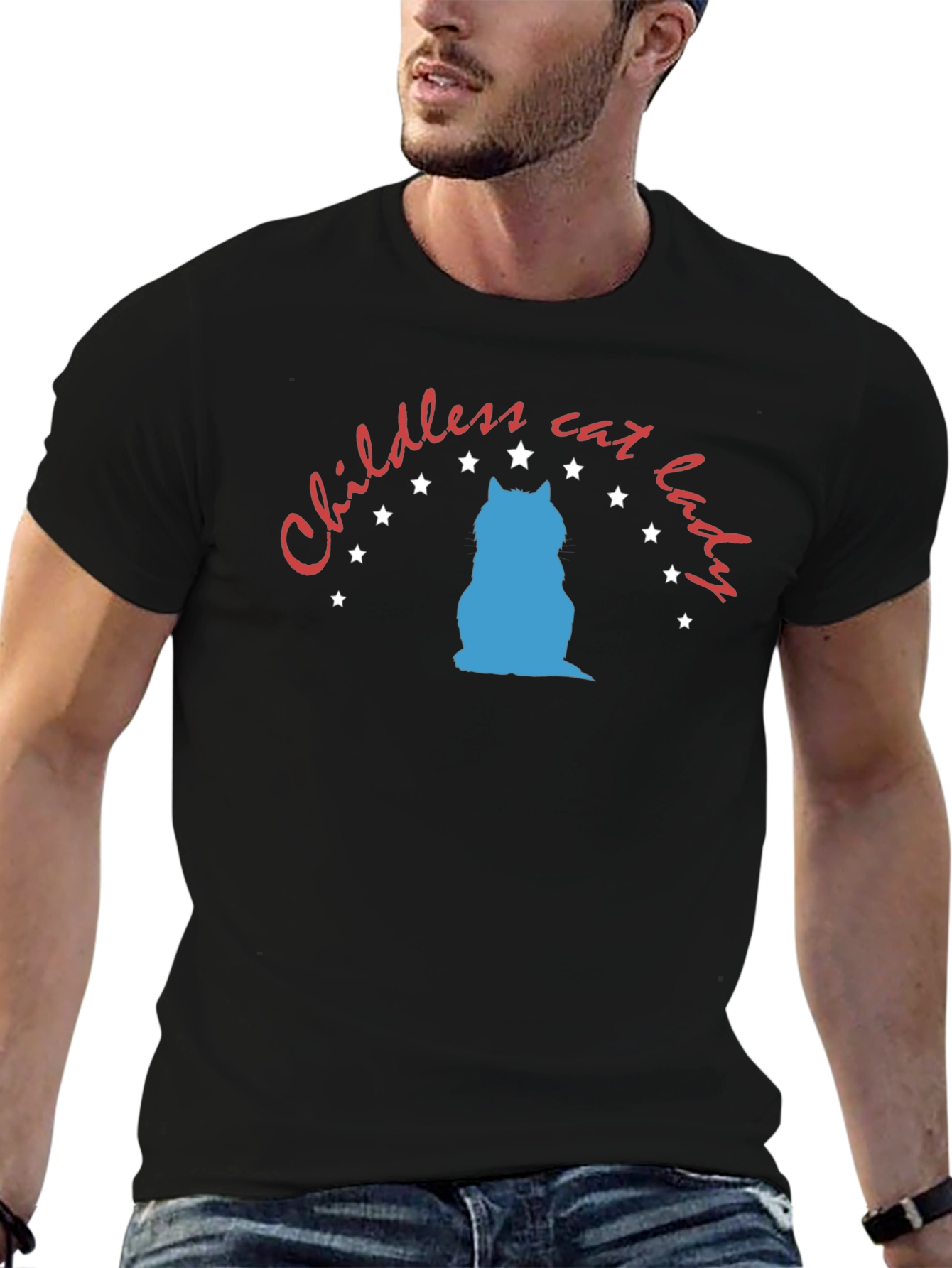 Childless Cat Lady Graphic Tee - Unisex Black T-Shirt