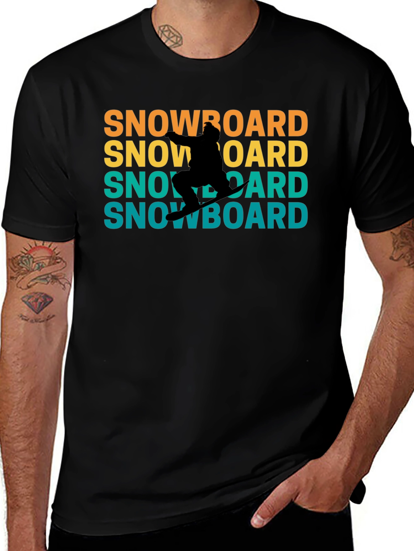 Retro Snowboard T-Shirt - Cool Winter Sports Tee