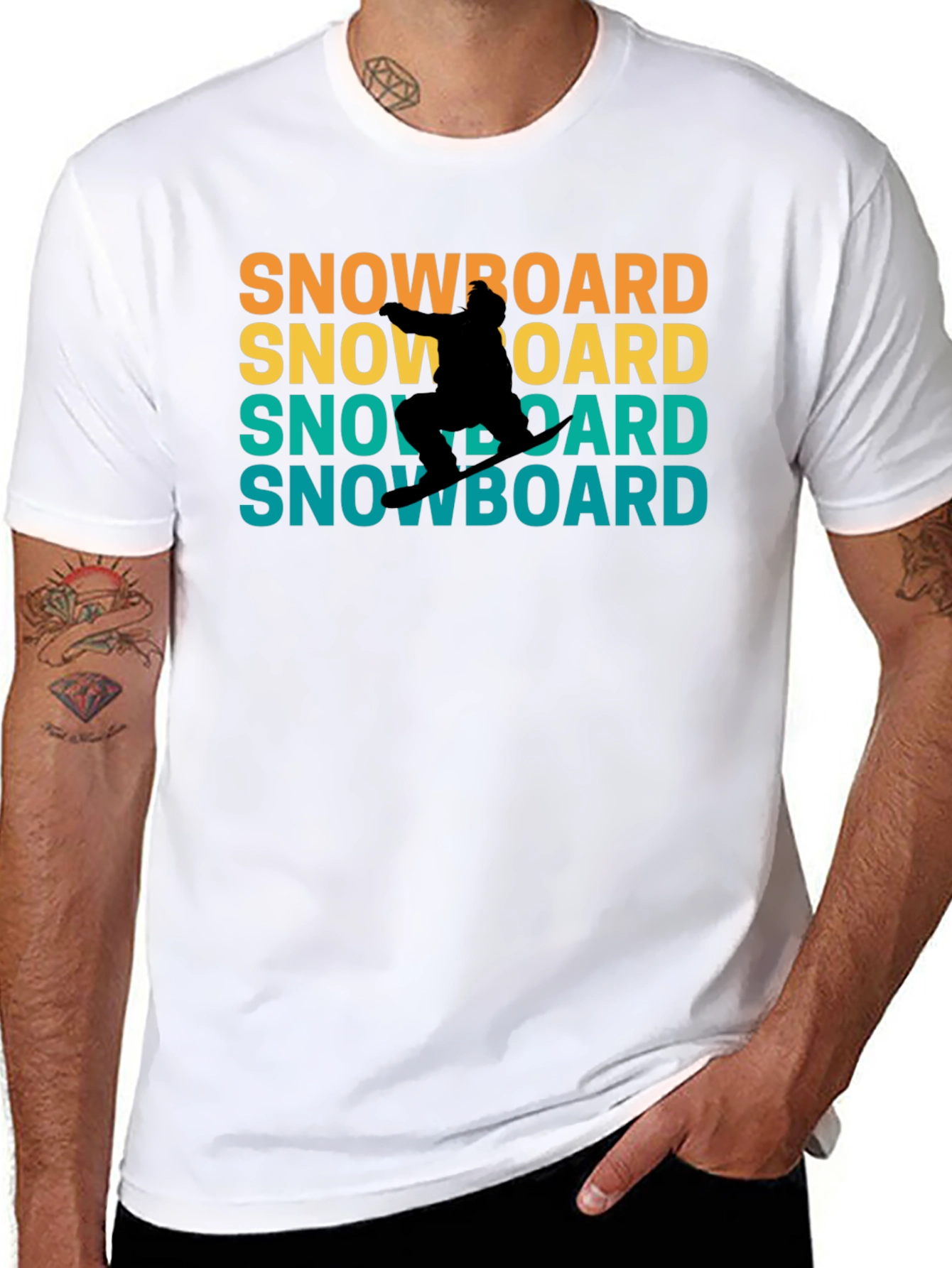 Retro Snowboard T-Shirt - Cool Winter Sports Tee