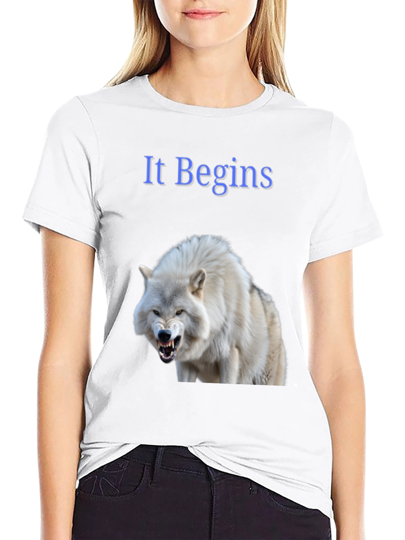 It Begins Wolf Graphic Tee - Bold Black T-Shirt