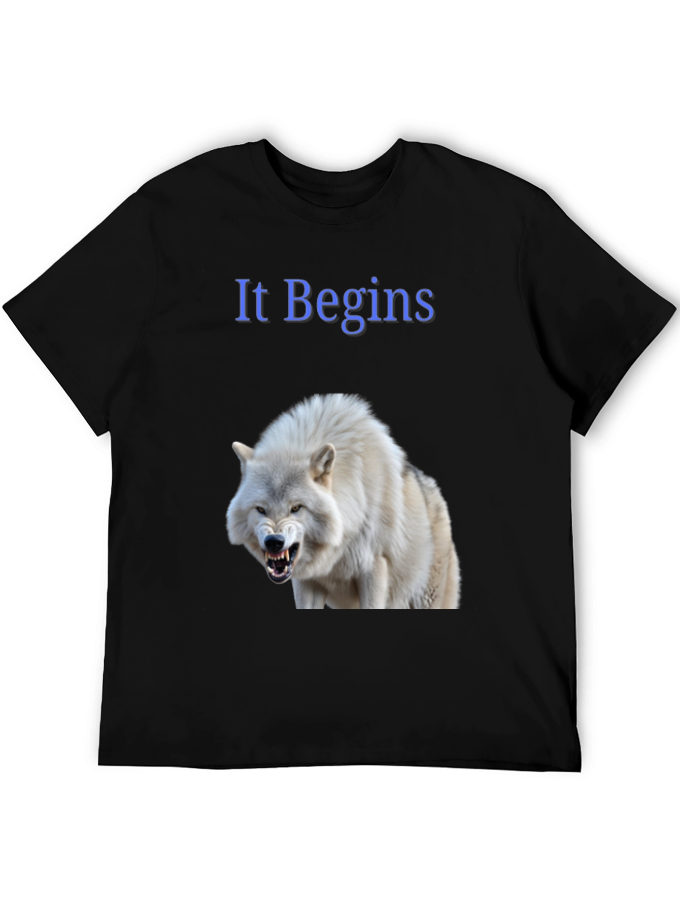 It Begins Wolf Graphic Tee - Bold Black T-Shirt