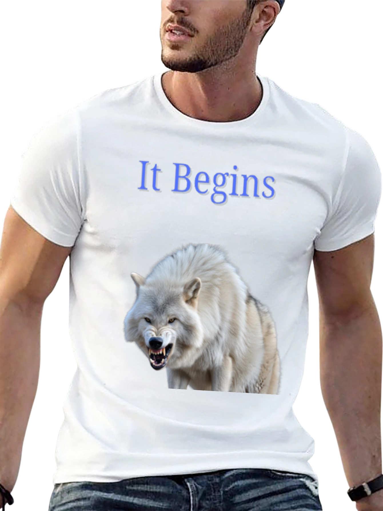 It Begins Wolf Graphic Tee - Bold Black T-Shirt