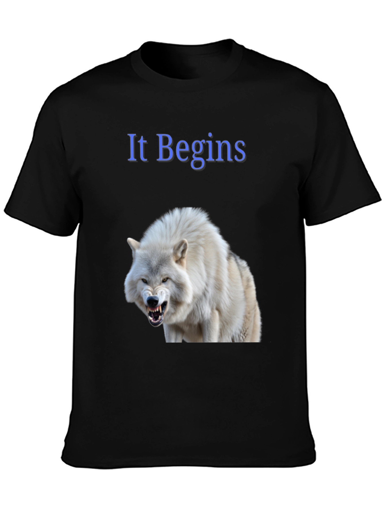 It Begins Wolf Graphic Tee - Bold Black T-Shirt